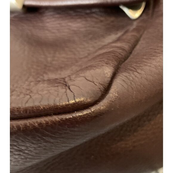 Libaire Pebbled Brown Leather Small Backpack Purse Bag 90's USA Classic Vintage‎ - Picture 5 of 14